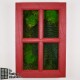 Tableau végétal stabilisé Fenêtre Végétale 60x40cm Rouge