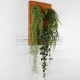 Tableau végétal artificiel 48x29cm sur planches de bois Merisier Foncé