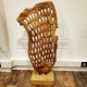 Morceau de Teck nid d'abeille sur socle en bois 106x48cm