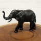 Éléphant en résine noir 40x23x14cm