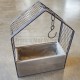 Cage en bois & métal avec crochet pour suspension végétale
