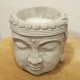 Bougie pot en béton tête de Bouddha Ø13cm Ht.13cm à la citronnelle