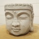 Bougie pot en béton tête de Bouddha Ø13cm Ht.13cm à la citronnelle