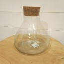 Terrarium fiole en verre 17x17x18cm avec bouchon liège