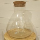 Terrarium fiole en verre 29x29x34cm avec bouchon liège