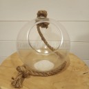 Terrarium boule en verre Ø20cm avec corde à poser ou suspendre