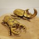 Lot de 2 scarabées dorés en résine à poser ou accrocher