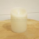 Bougie LED à pile en cire naturelle Ø7cm Ht.10cm